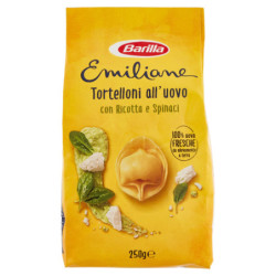 BARILLA EMILIANE EGG PASTA EI TORTELLONI MIT RICOTTA UND SPINAT 250G