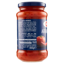 BARILLA ARRABBIATA SAUCE 100 % ITALIENISCHE TOMATEN UND CHILI 400G