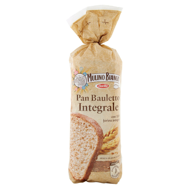 MULINO BIANCO PAN WHOLE BREAD BOX IDEAL FOR SANDWICHES 400G