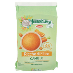 MULINO BIANCO CAMILLE SNACK REICH AN FASER, KAROTTEN, MANDELN 8 KUCHEN 304G