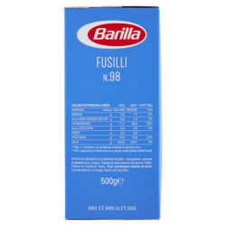 BARILLA PASTA FUSILLI N.98 100% ITALIAN WHEAT 500G