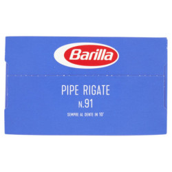 BARILLA PASTA PIPE RIGATE N.91 100% GRANO ITALIANO 500G