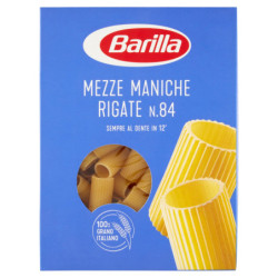 BARILLA PASTA HALF SLEEVES RIGATED N.84 100% ITALIAN WHEAT 500G