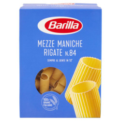 PASTA BARILLA MEDIAS MANGAS RIGADA N.84 100% TRIGO ITALIANO 500G