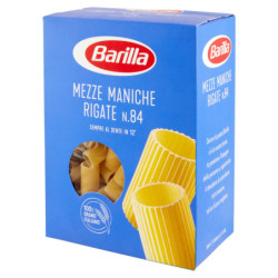 PASTA BARILLA MEDIAS MANGAS RIGADA N.84 100% TRIGO ITALIANO 500G