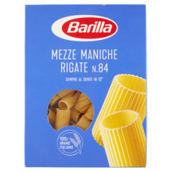 PASTA BARILLA MEDIAS MANGAS RIGADA N.84 100% TRIGO ITALIANO 500G