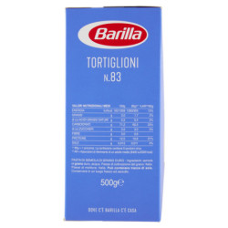 Barilla Pasta Tortiglioni n.83 100% Grano Italiano 500g