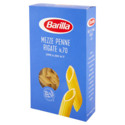 Barilla Pasta Mezze Penne Rigate n.70 100% Grano Italiano 500g