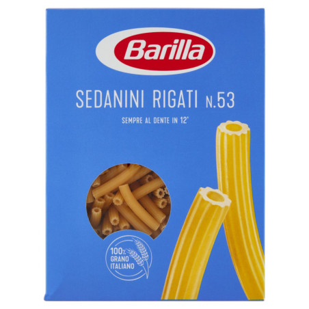 PASTA BARILLA SEDANINI RIGATI N.53 TRIGO 100% ITALIANO 500G