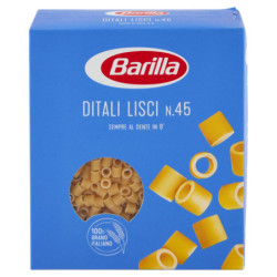 BARILLA PASTA DITALI LISCI N.45 100 % ITALIENISCHER WEIZEN 500G