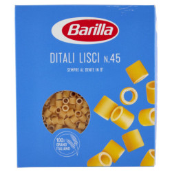 PASTA BARILLA DITALI LISCI N.45 TRIGO 100% ITALIANO 500G