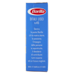 Barilla Pasta Ditali Lisci n.45 100% Grano Italiano 500g