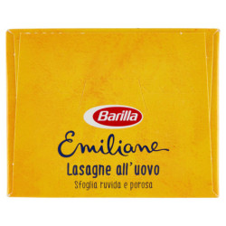 BARILLA EMILIANE PASTA AL HUEVO LASAÑA AL HUEVO PASTELERÍA RUDA Y POROSA 500G