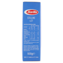 BARILLA PASTA STELLINE N.27 100% ITALIAN WHEAT 500G