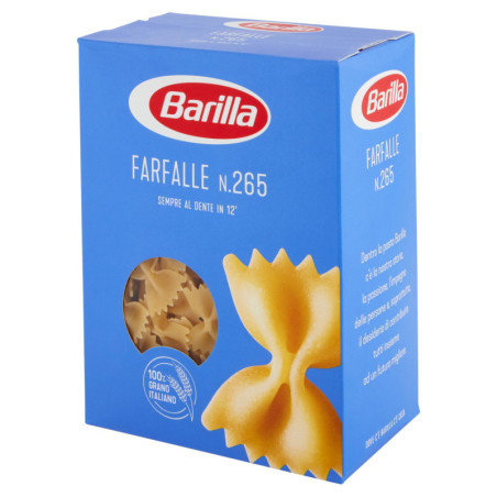 PASTA BARILLA FARFALLE N.265 TRIGO 100% ITALIANO 500G