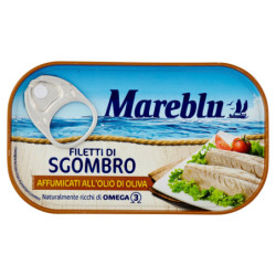 MAREBLU SMOKED MACKEREL FILLETS IN OLIVE OIL 90 G