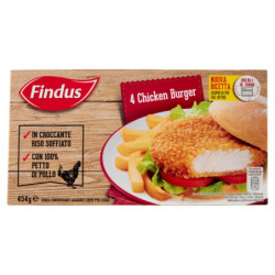 FINDUS 4 CHICKEN BURGER 454 G