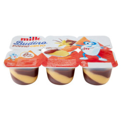 LAIT PUDDING DOUBLE SAVEUR CHOCOLAT VANILLE 6 X 60 G