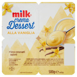 CREMA DE POSTRE DE VAINILLA CON LECHE 4 X 125 G