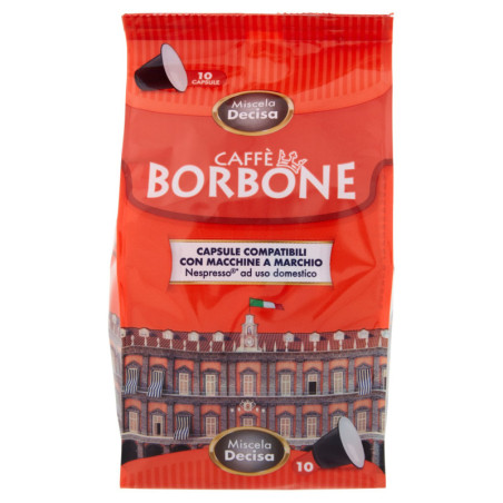 CAFÉ BORBONE MEZCLA FUERTE CÁPSULAS COMPATIBLES CON NESPRESSO* 10 X 5 G