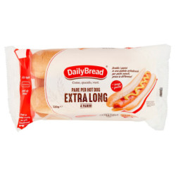 DAILYBREAD BREAD FOR HOT DOGS EXTRA LONG SANDWICHES 4 X 80 G