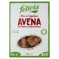 FELICIA MEZZI RIGATONI AVENA CON FARINA DI AVENA INTEGRALE BIO 340 G