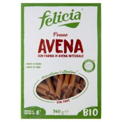 AVENA FELICIA PENNE CON HARINA DE AVENA ENTERA ECOLÓGICA 340 G