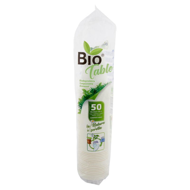 Bio Table Bicchieri 20 cl. Compostable 50 pz