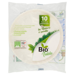 ASSIETTES À PIZZA COMPOSTABLES BIO TABLE 10 PCS