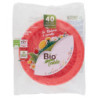 BIO MESA LOS COLORES DE LA NATURALEZA PLATOS HONDO COMPOSTABLES ROJO 40 UDS