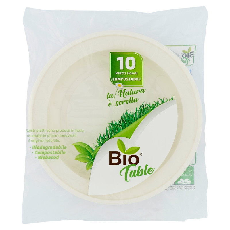 BIO TABLE COMPOSTABLE SOUTH PLATES 10 PCS