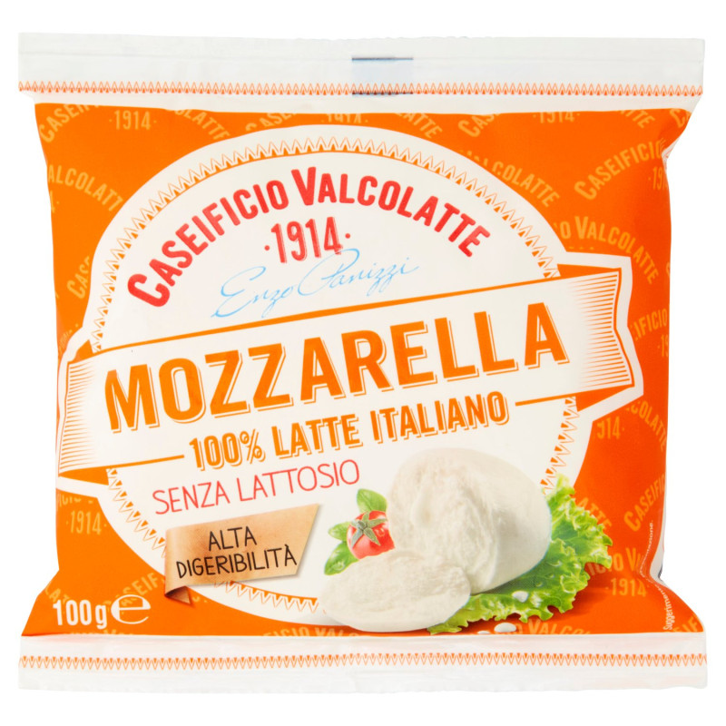 Caseificio Valcolatte Mozzarella Senza Lattosio 100 g