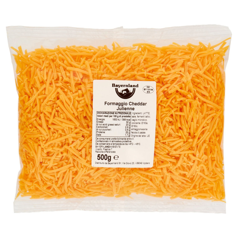 BAYERNLAND FORMAGGIO CHEDDAR JULIENNE 500 G