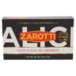 Zarotti Qualità Oro Filetti di Alici del Cantabrico in Olio di Oliva 70 g