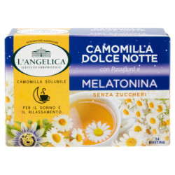 L'ANGELICA CAMOMILLA SOLUBILE DOLCE NOTTE CON PASSIFLORA E MELATONINA 14 BUSTINE 61,6 G