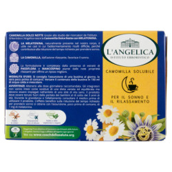 L'Angelica Camomilla Solubile Dolce Notte con Passiflora e Melatonina 14 Bustine 61,6 g