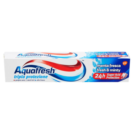 AQUAFRESH TRIPLA PROTEZIONE DENTIFRICIO 3 IN 1 GUSTO MENTA FRESCA E PROTEZIONE DENTI 75 ML