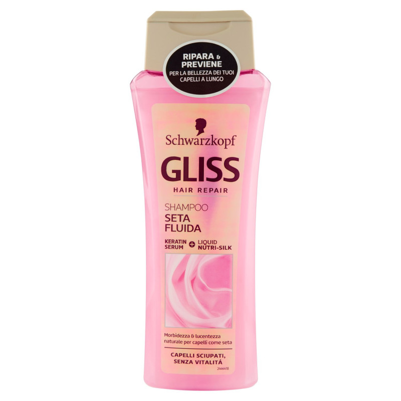 SHAMPOOING FLUIDE EN SOIE RÉPARATEUR POUR CHEVEUX GLISS 250 ML