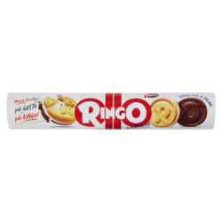 RINGO GALLETAS DE VAINILLA RELLENAS DE CREMA DE VAINILLA SNACK SNACK 165G TUBO