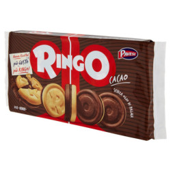 RINGO GALLETAS DE CACAO RELLENAS DE CREMA DE CACAO SNACK SNACK 6 PORCIONES 330G