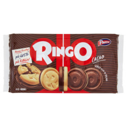 RINGO GALLETAS DE CACAO RELLENAS DE CREMA DE CACAO SNACK SNACK 6 PORCIONES 330G