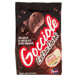 Pavesi Gocciole Extradark Biscotti con Gocce di Cioccolato Extra Fondente 400g