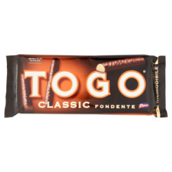 PAVESI TOGO CLASSIC DUNKLE SNACK-KEKSE, ÜBERZOGEN MIT DUNKLER SCHOKOLADE 120G