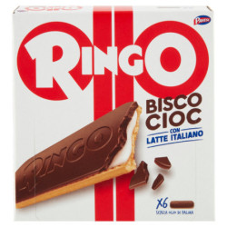 RINGO SNACK BISCO CHOCOLATE WITH ITALIAN MILK 162G