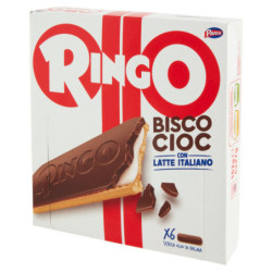 RINGO SNACK BISCO CHOCOLATE WITH ITALIAN MILK 162G