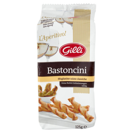 GILLI L'APERITIVO BASTONCINI SFOGLIATINE SALATE CLASSICHE 125 G