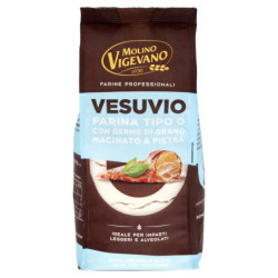 MOLINO VIGEVANO FARINES PROFESSIONNELLES FARINE VESUVIO TYPE 0 AU GERME DE BLÉ MOULU SUR PIERRE 500G