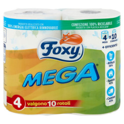 PAPIER TOILETTE DÉCORÉ FOXY MEGA 2 PLIS 4 ROULEAU