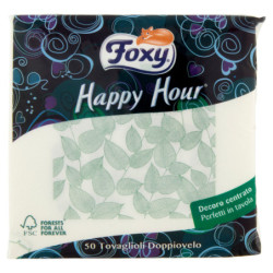 FOXY HAPPY HOUR DOUBLE PLY NAPKINS 50 PCS