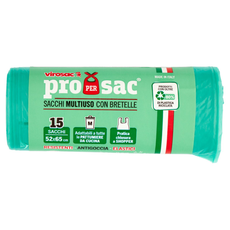 VIROSAC PROXSAC BOLSAS PERFUMADAS CON ASAS AROMA A PINO 52X65 CM 30 LITROS 15 UNIDADES